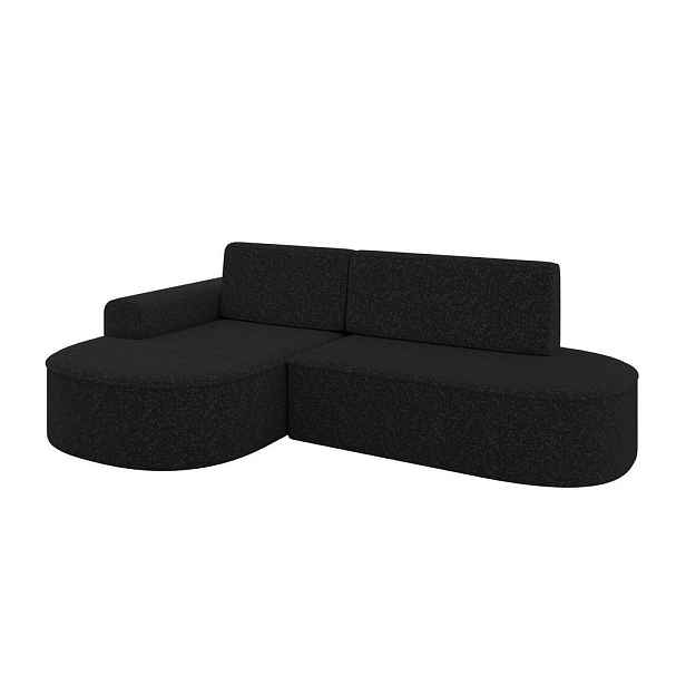 ALTDECOR ROHOVÁ SEDAČKA s funkcí spaní a otomanem, levá MARI-L1-S 283x167x85 Černá Žinylka