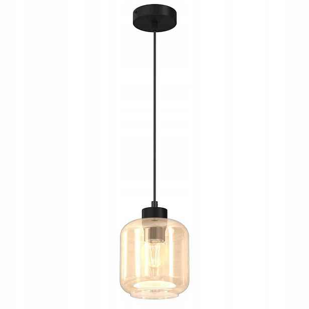 Milagro Sombra MLP8370 závěsná lampa 1xE27 černá skleněná