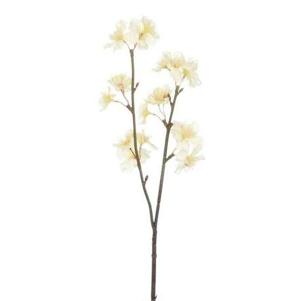Větvička se žluto-bílými květy Julien - 8*5*46 cm J-Line by Jolipa