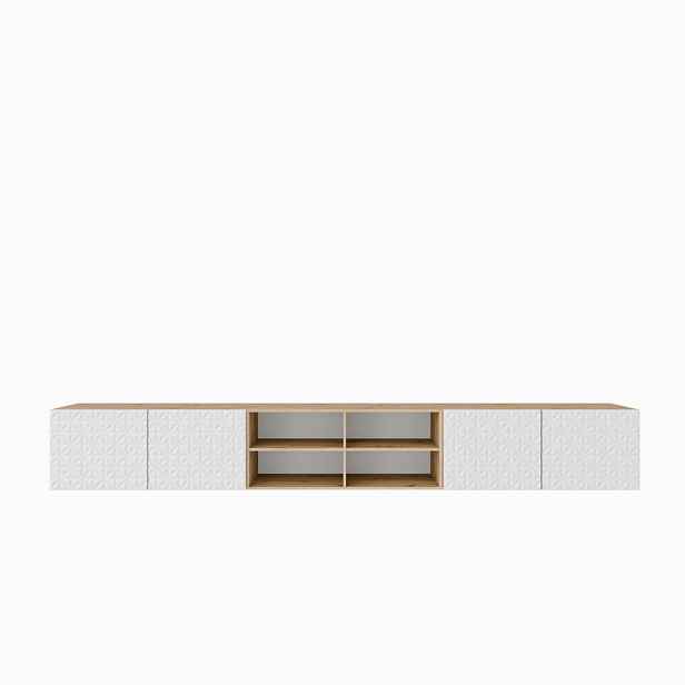 MASSENO ZÁVĚSNÝ TV STOLEK ROVA, 300/41/40 cm, dub Artisan