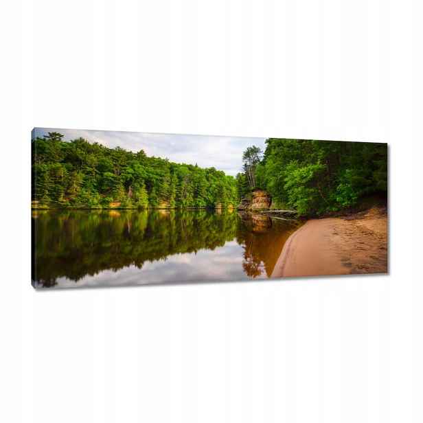 Obrazy 100x40 Tropický les Jezero Pláž