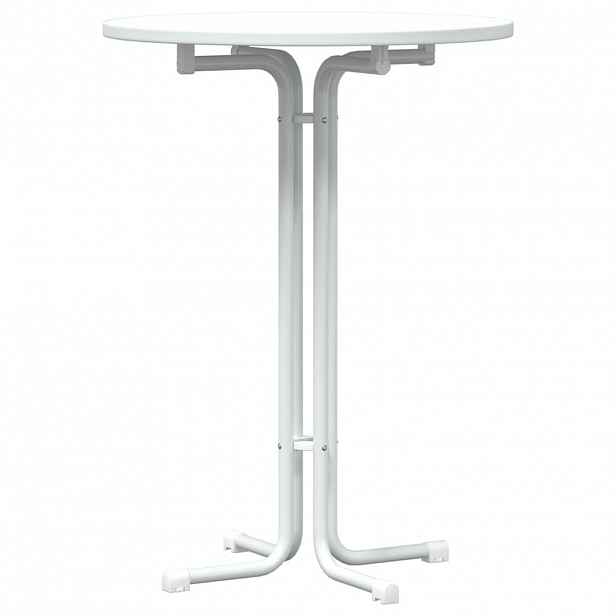 vidaXL Barový stůl bílý Ø 80 x 110 cm kompozitní dřevo a ocel