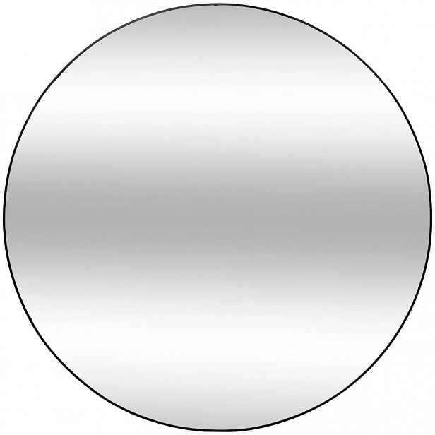 Zrcadlo Ø110 cm rám Černý Kulatý, moderní, Dekorativní, závěsné