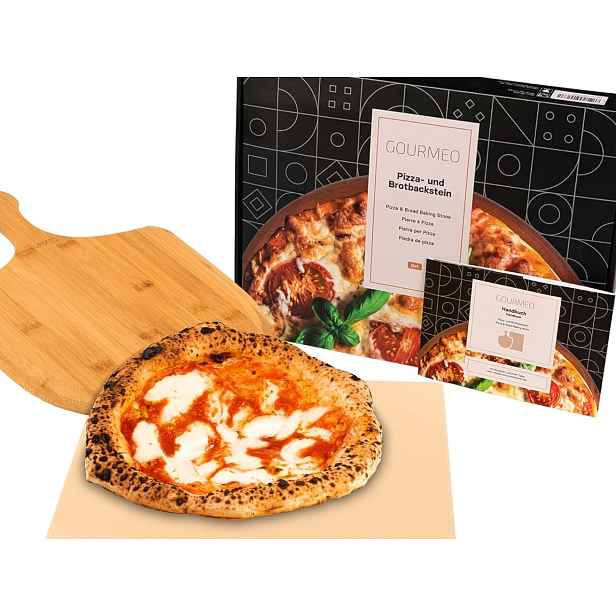 Kámen Na Pizzu Obdélník 38X30 CM Kamna S Lopatkou, Křupavá Pizza