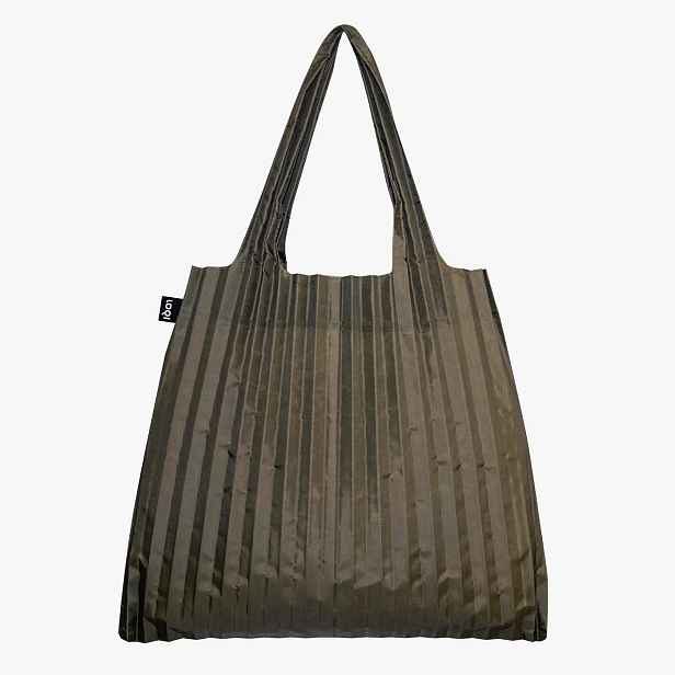 Nákupní taška přes rameno LOQI PLEATED Olive