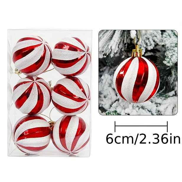 TEMU 6 cm 6 ks vrcholky stromků vánoční ozdoba dekorace na vánoční stromeček