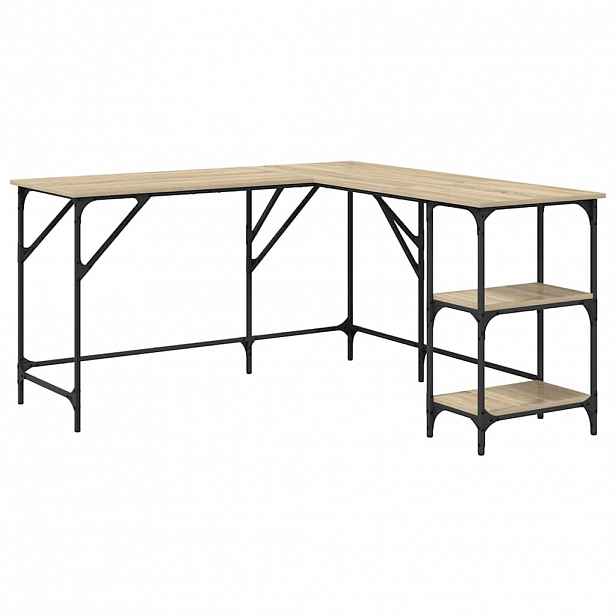 vidaXL Psací stůl dub sonoma 139 x 139 x 75 cm kompozitní dřevo