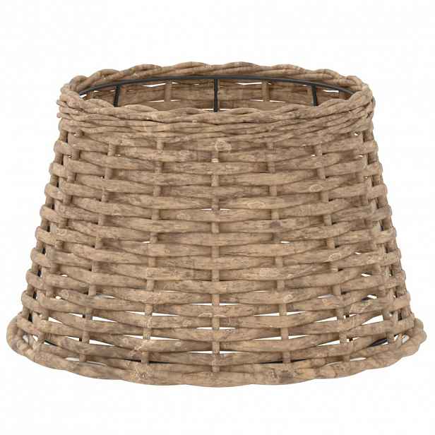 vidaXL Stínidlo lampy hnědé Ø 38 x 23 cm proutěné
