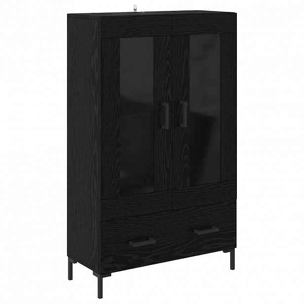 vidaXL Vysoký bufet Černý dub 69,5 x 31 x 115 cm Kompozitní dřevo