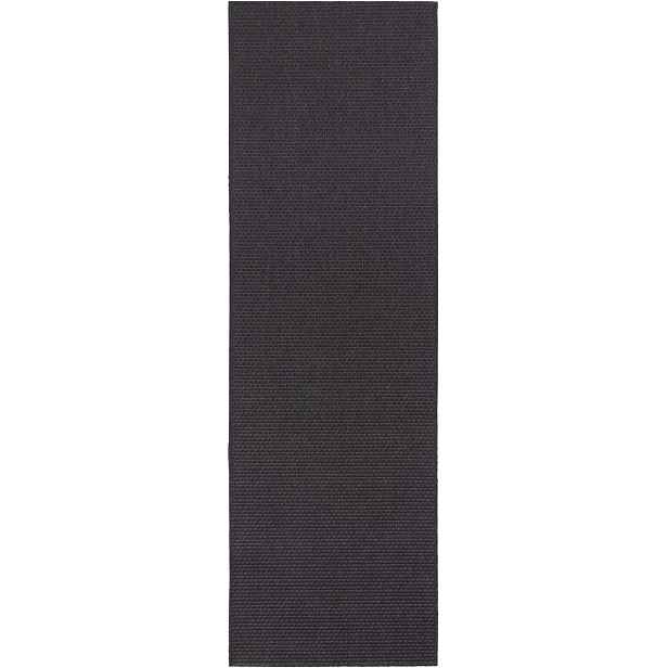 Běhoun grafitový plochý, provázkový 80x450 cm