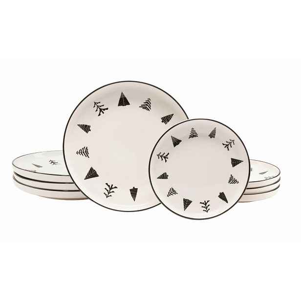 Creatable JÍDELNÍ SOUPRAVA Nordic Christmas Black 8dílné