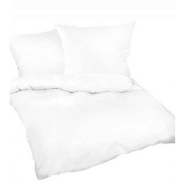 Krepové povlečení 160x200 bílá jednobarevná 100% bavlna knoflíky