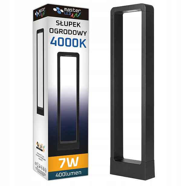 Led lampa Zahradní stojící sloupek 60 cm venkovní 4000K Led černá