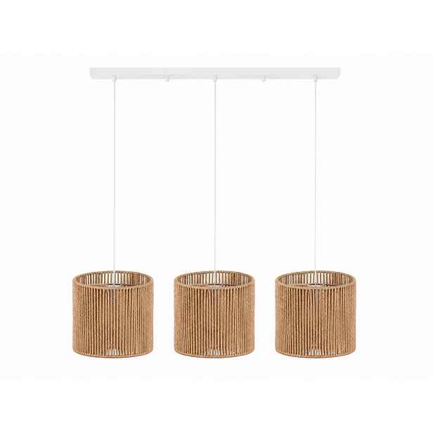 Závěsná lampa Paco Home Hugo PD3L Bonita 3xE27 bílo-přírodní
