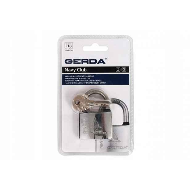 Gerda Navy Club Kcnp 60 – Zámek na tyč Nerezový 60 mm Chrom Lesklý