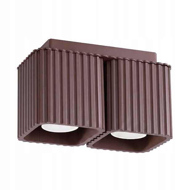 Sollux Lighting Riff stropní spot hnědý dvojitý 2xGU10 10W