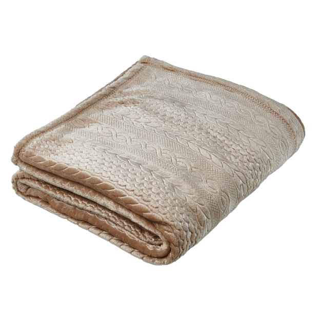 TOP Mikroflanelová deka Premium se vzorem 150x200 - Kávová