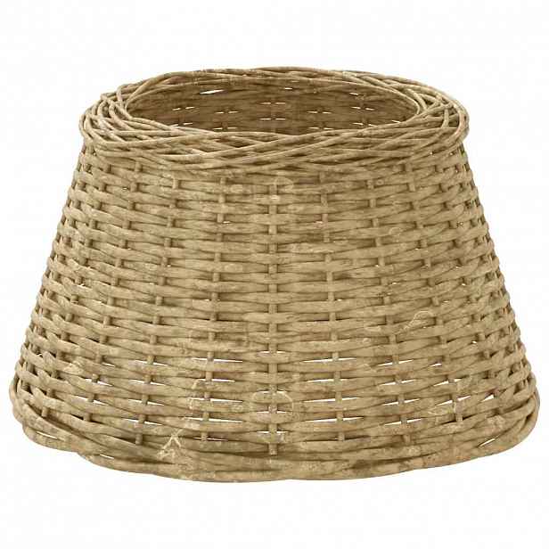 vidaXL Stínidlo lampy hnědé Ø 45 x 28 cm proutěné