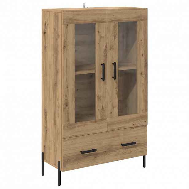 vidaXL Vysoký bufet CORONA Artisanový dub 69,5 x 31 x 115 cm