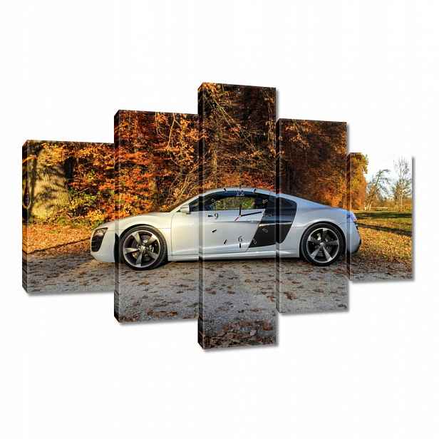 Nástěnné hodiny 150x105 Bílé Audi Tt
