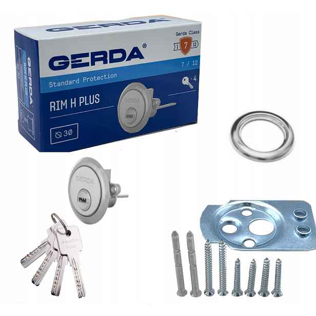 Vložka Gerda Rim H Plus Do Horního Zámku Nikl 4 Klíče