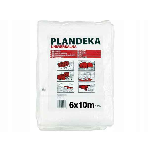 Bílá Plachta 6x10 m Voděodolná Uv+ Silná Krytka