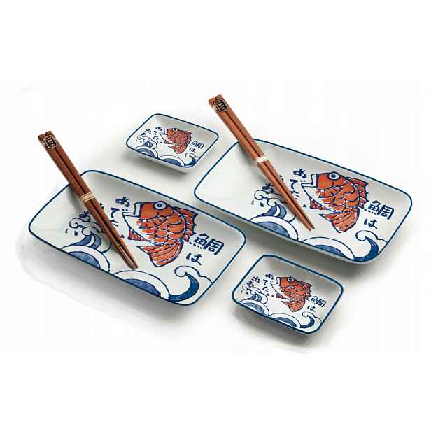Čínský porcelánový set na sushi Sakana 4 ks