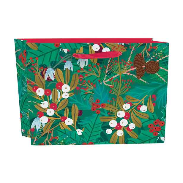 Dárková taška s vánočním motivem 35x14,5 cm Winter Foliage – Roger la Borde