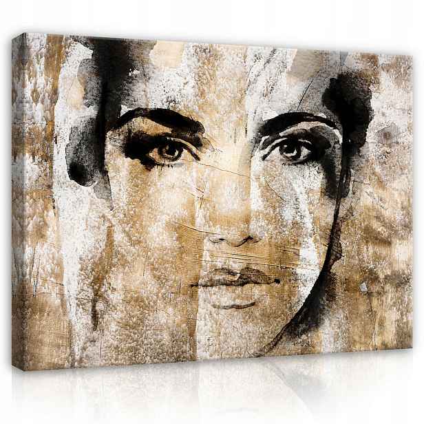 Obraz 100x75 Emoční portrét hluboký pohled textura obličeje umění