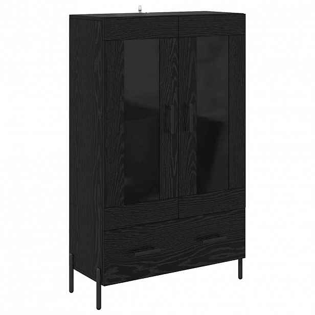 vidaXL Vysoký bufet CORONA Černý dub 69,5 x 31 x 115 cm