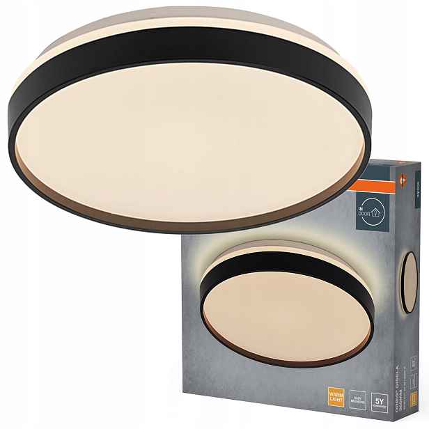 Stropní Svítidlo Led nástěnné svítidlo 24W 1450lm 3000K teplá černá Orbis Osram