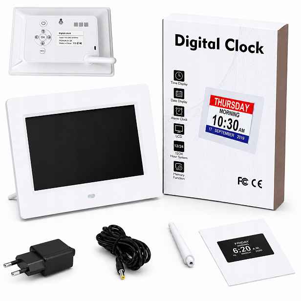 Digitální Kalendář Hodin V Polštině Elektronický Budík Léky 8 Jazyků