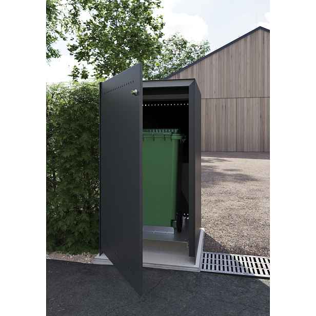 Kryt na popelnici JAP Liberty Cleanny RAL 7016 750×1 500 mm / 120 l