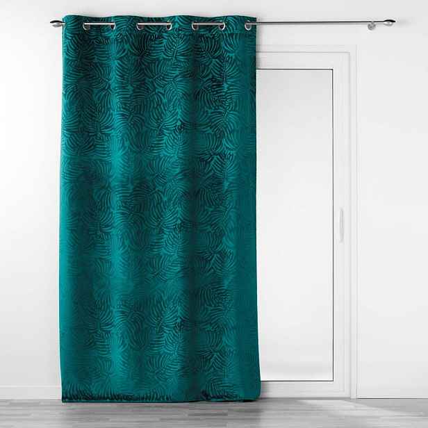 Modrý sametový závěs 140x240 cm Analia – douceur d'intérieur