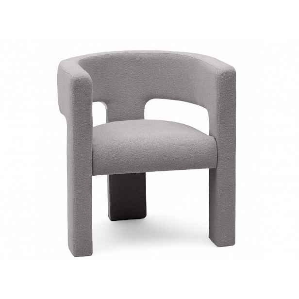 Světle šedé designové křeslo ALPAH LOOP