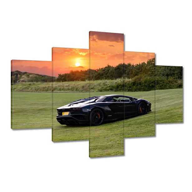 Obrazy 100x70 Černé sportovní auto
