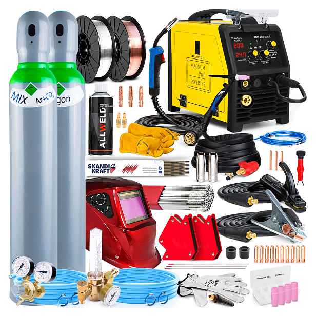 Svářečka Migomat Magnum Mig 208 Mma Tig Lift 230V 200A Flux Igbt Hliník