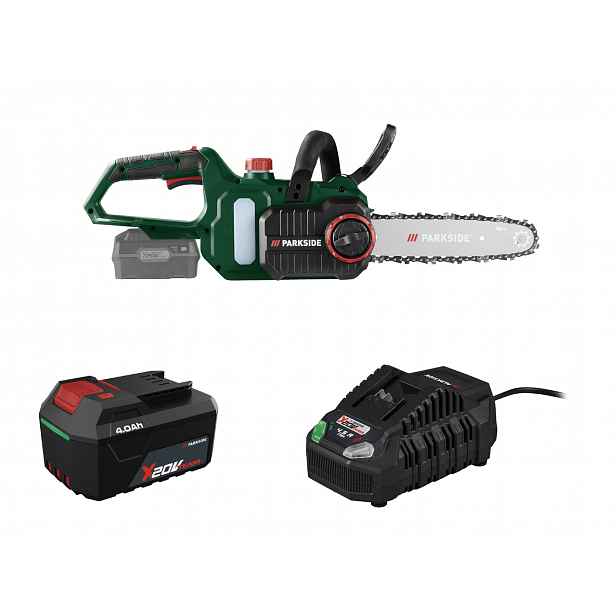 Parkside® Aku řetězová pila Paks 20-Li F5, 4 Ah