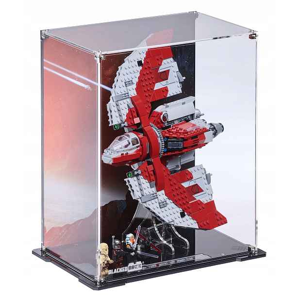 Vitrína s pozadím Blacked Brick pro Lego Star Wars 75362 Jedi T-6 Ahsoki Tano