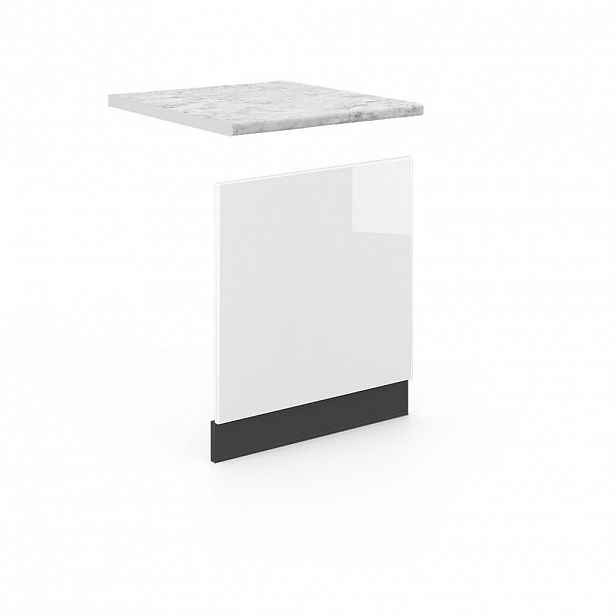 Vicco PŘEDNÍ PANEL Fame-Line Bílá vysoký lesk 60 cm , PD Mramor