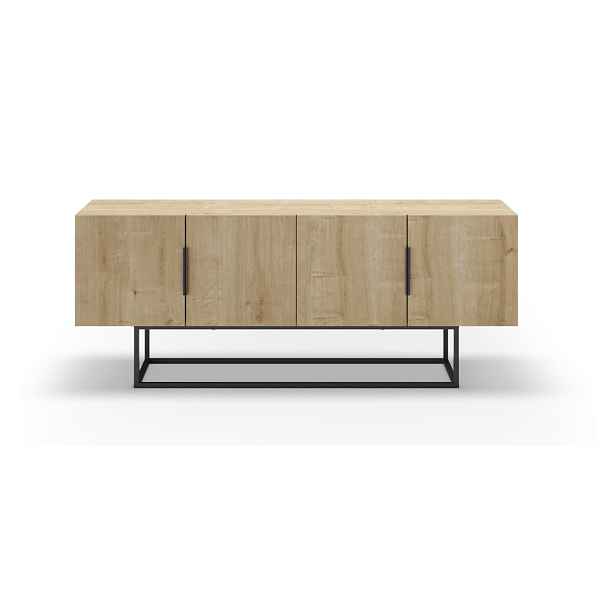 TV stolek v dekoru dubu v přírodní barvě 140x55 cm Titan – Marckeric