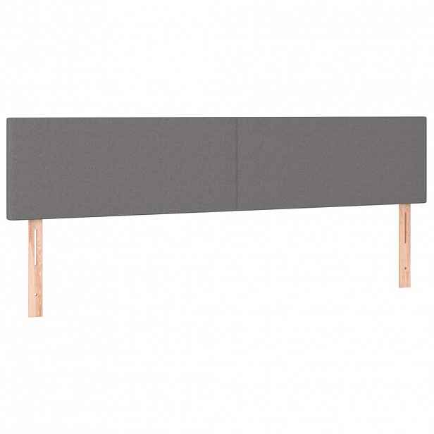 vidaXL Čela postele tmavě šedá 160x5x78/88 cm látka