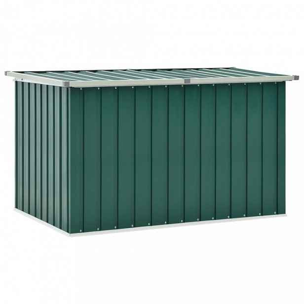 Zelený zahradní úložný box z oceli