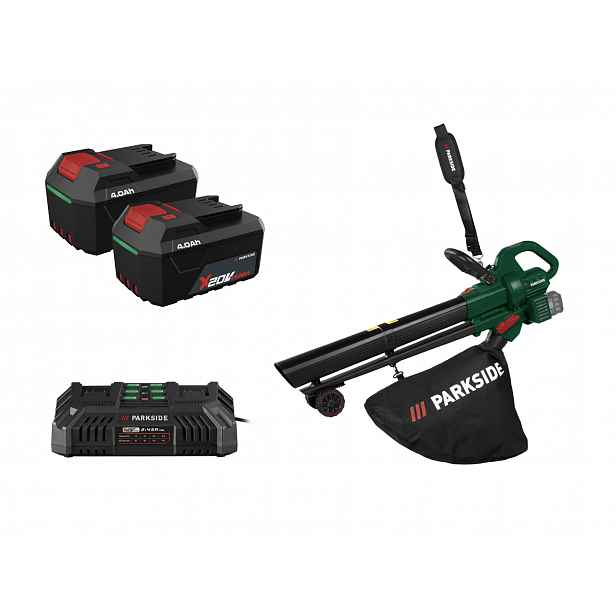 Parkside® Aku vysavač / foukač listí Palsb A1, 2x 4 Ah