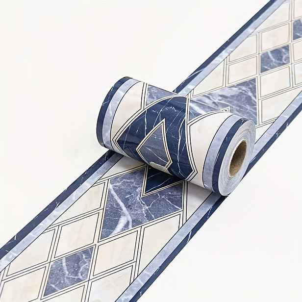 TEMU PVC Tapetový Lemový Nálepka Dekorační Dlaždicová Nálepka Lem na Kuchyňské Skříňky a Toaletu