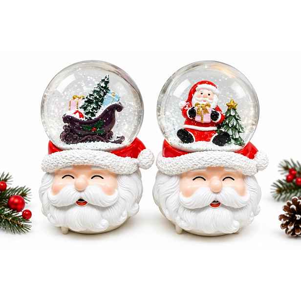 Vánoční Vodní Sněhová Koule 10 CM Led Hudba Automatický Sníh Mikuláš