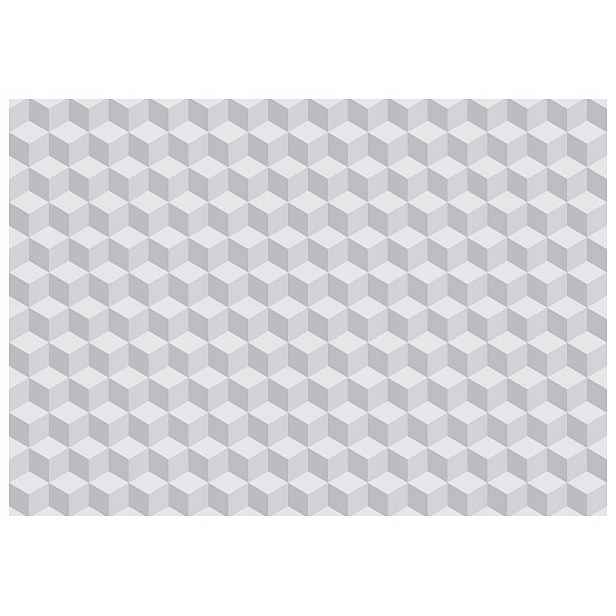 Fototapeta Geometrická abstrakce Šedé kostky Perspektiva 416x254 lepidlo