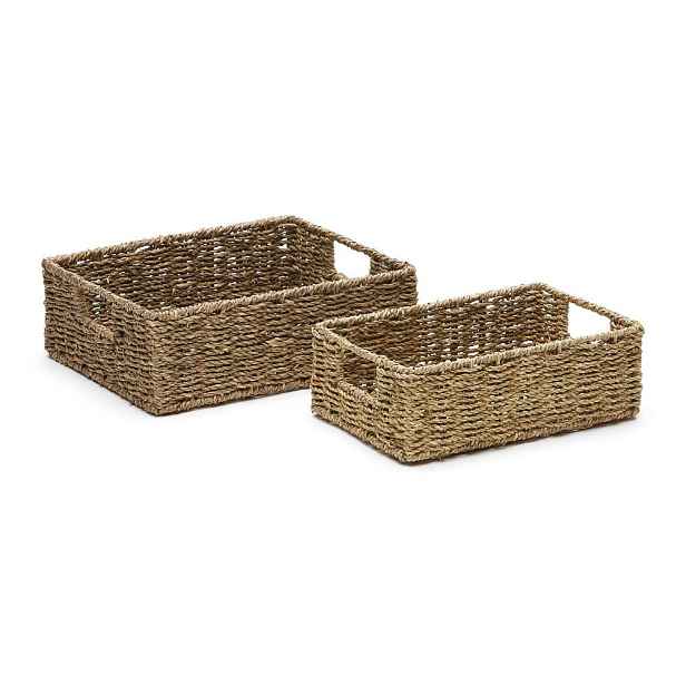 Košíky v sadě 2 ks z mořské trávy 36x27x10 cm Tossa – Kave Home