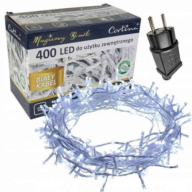 Vánoční Osvětlení Na Stromeček 400 Led Bílá Vnitřní Venkovní Sváteční Světla
