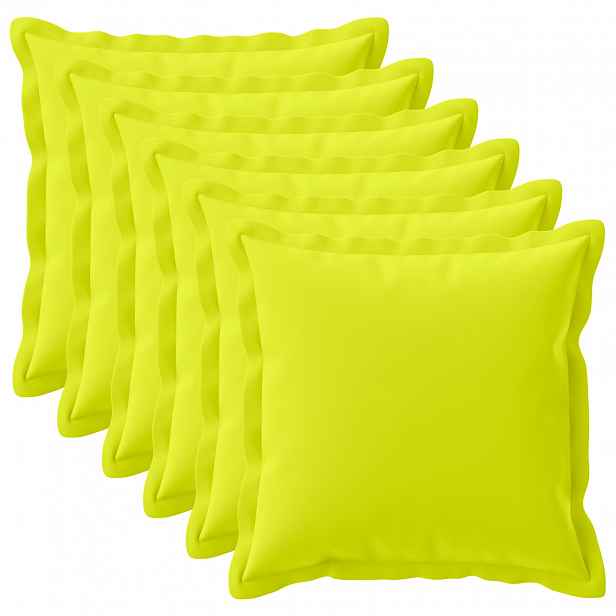 vidaXL Povlak na polštář 6 ks HOUTEN Jasně zelená 80 x 80 cm Polyester